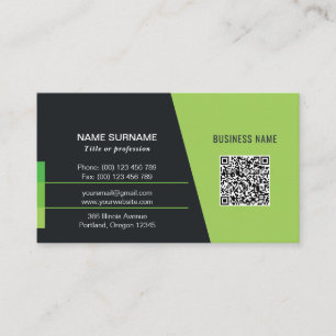 Carte de visite de code QR pour professionnels