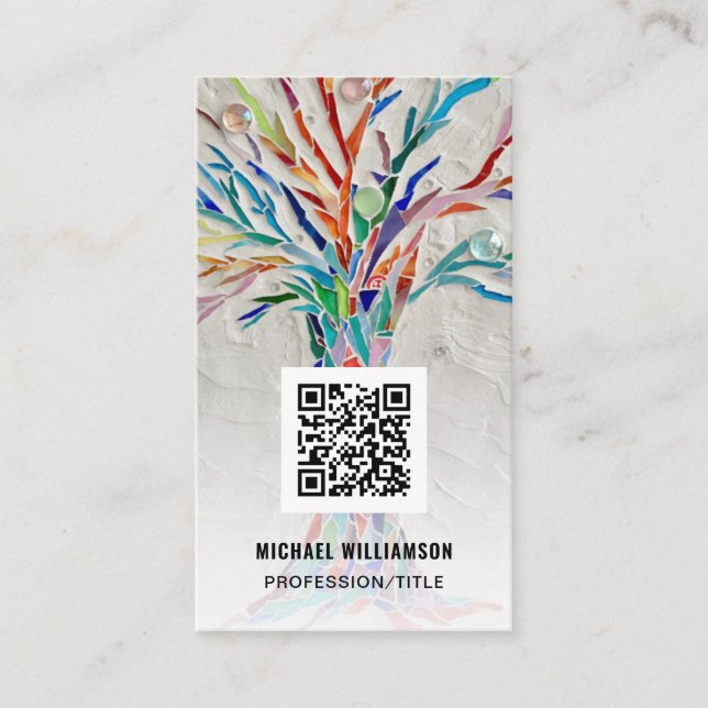 Carte de visite de code QR professionnel (Devant)