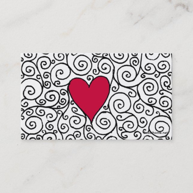 Carte de visite de coeur (Devant)
