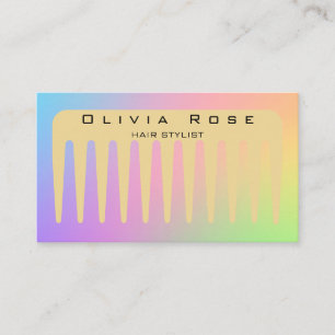 Carte de visite de coiffeur en or rose moderne