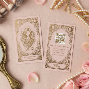 Carte de visite de coiffeur mystique   Vintage Boh