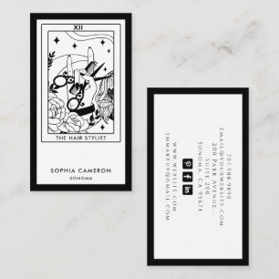 Carte de visite de coiffeur tarot
