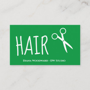 Carte de visite de coiffeurs verts