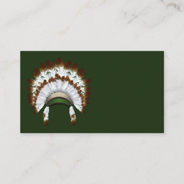 Carte de visite de coiffure amérindien (Devant)