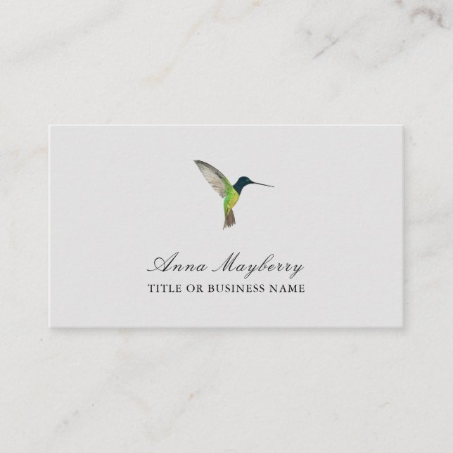Carte de visite de colibri (Devant)