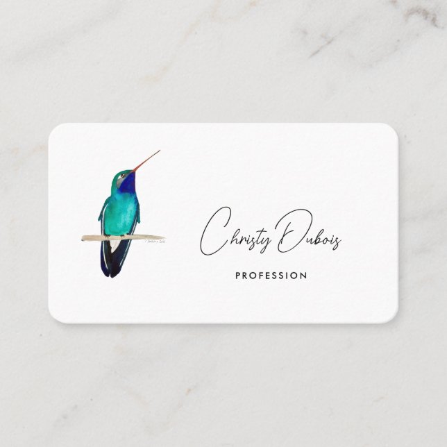 Carte de visite de colibri (Devant)