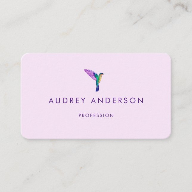 Carte de visite de colibri (Devant)