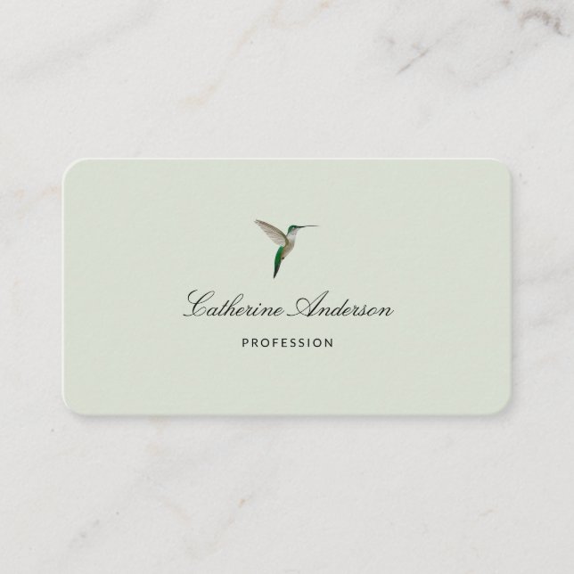 Carte de visite de colibri (Devant)