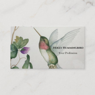 Carte de visite de colibri à gorge rubis