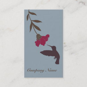 Carte de visite de colibri (bleu)