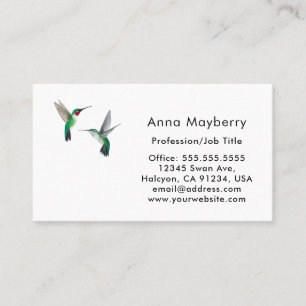 Carte de visite de colibris