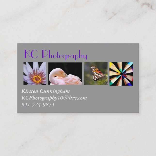 Carte de visite de collage de photographie (Devant)