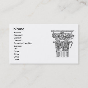 Carte de visite de colonne grecque