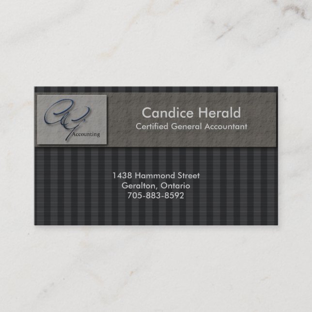 Carte de visite de comptabilité (Devant)