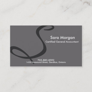Carte de visite de comptabilité - monogramme