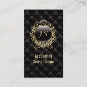 Carte de visite de comptabilité noir de diamant ro
