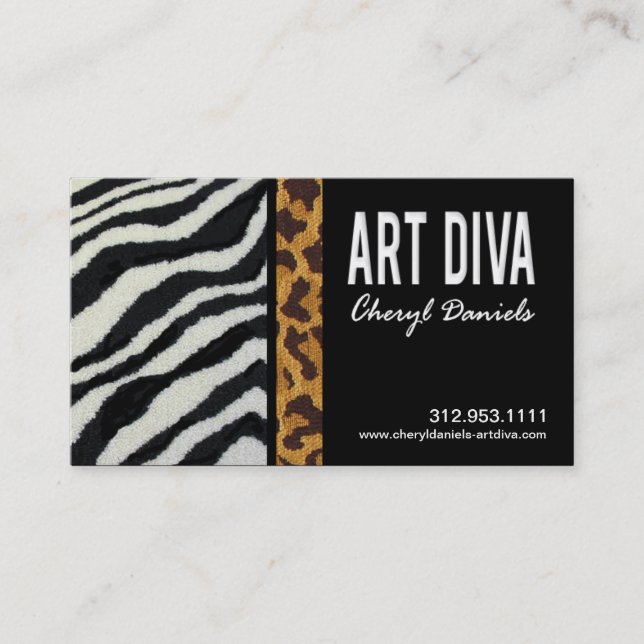 Carte de visite de concepteur de diva d'art (Devant)