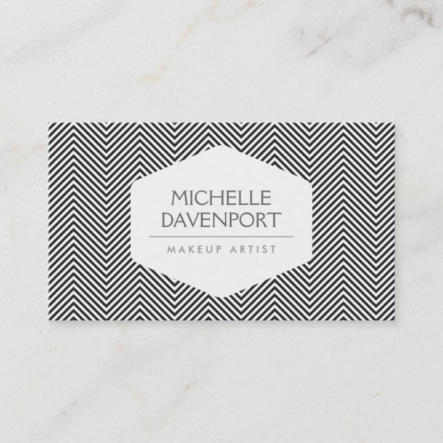 CARTE DE VISITE de concepteur de MOTIF HERRINGBONE (Devant)