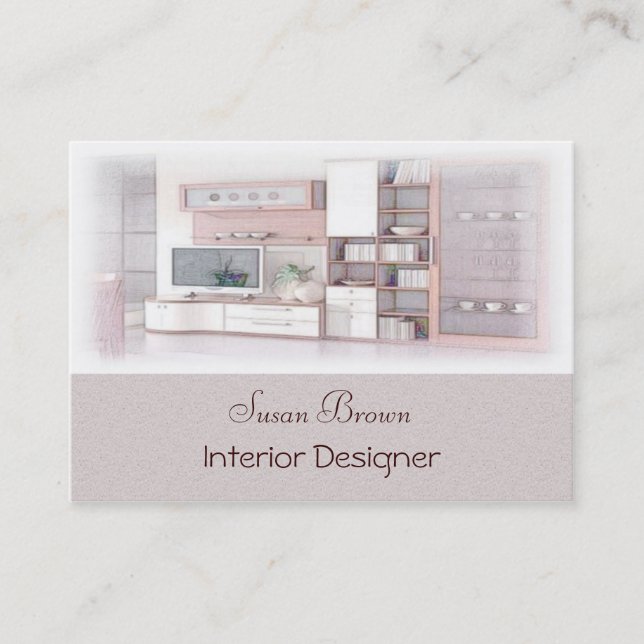 Carte de visite de concepteur d'intérieur (Devant)