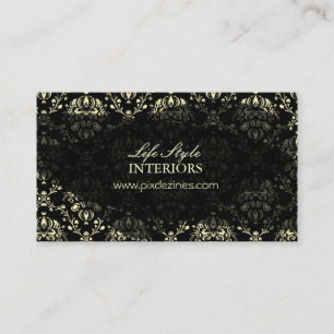 Carte de visite de concepteur d'intérieur, Damask