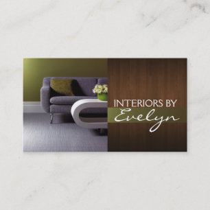 Carte de visite de concepteur extérieur intérieur
