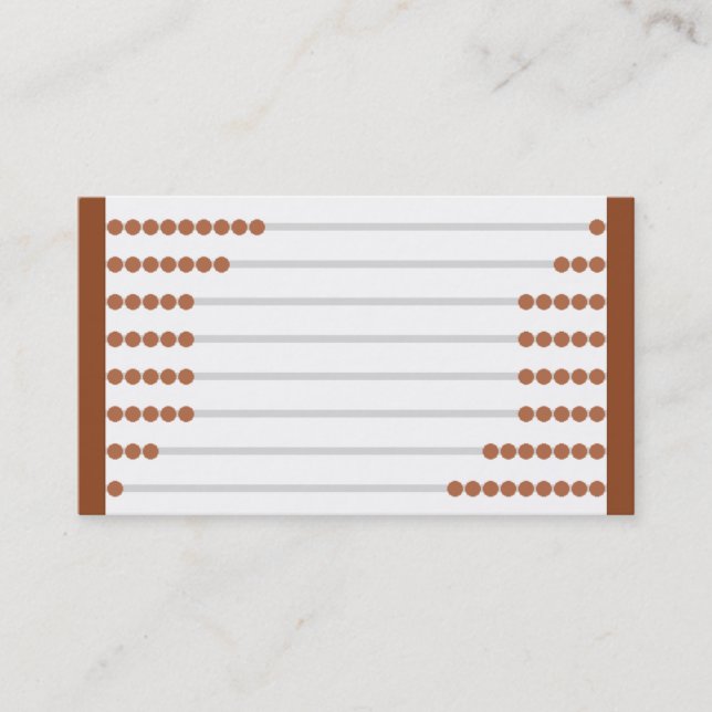 Carte de visite de conception d'abaque (Devant)