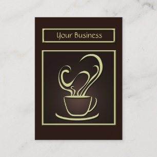 Carte de visite de conception de café