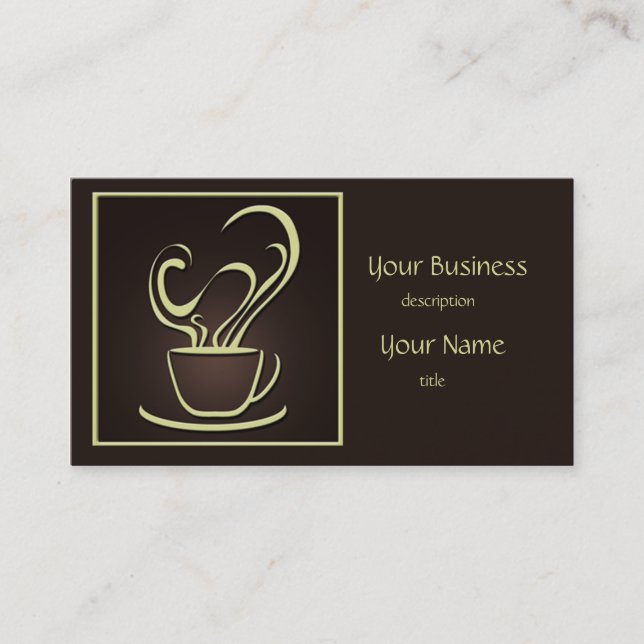 Carte de visite de conception de café 2 (Devant)