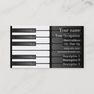 Carte de visite de conception de clavier noir en g