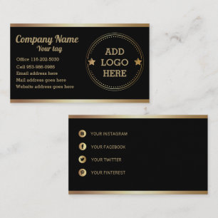 Carte de visite de conception de logo professionne