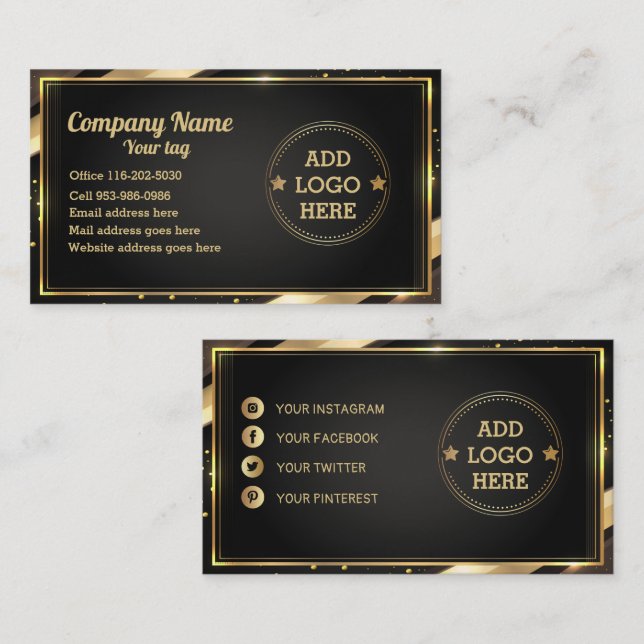 Carte de visite de conception de logo professionne (Devant / Derrière)