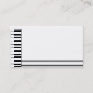 Carte de visite de conception de piano