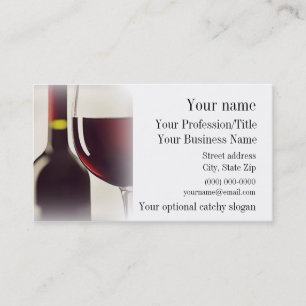 Carte de visite de conception de vin