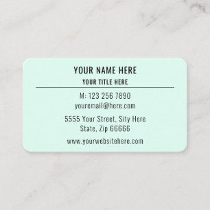 Carte de visite de conception professionnelle pers