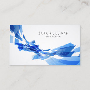 Carte de visite de conception Web Abstrait Blue Sh