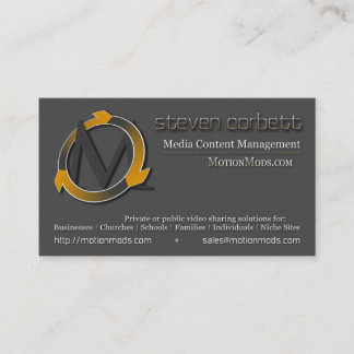 Carte de visite de conception web - MotionMods.com