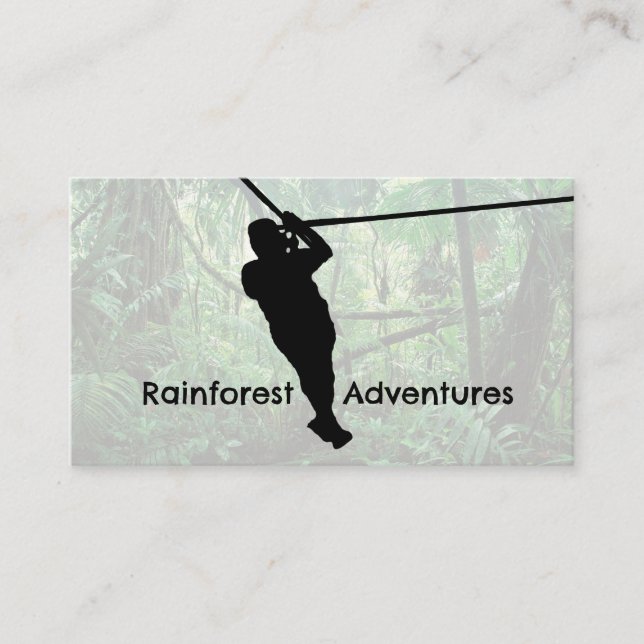 Carte de visite de conception Zipline (Devant)