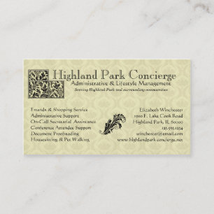 Carte de visite de concierge