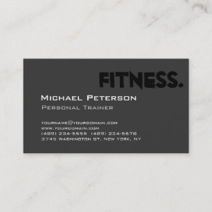 Carte de visite de conditionnement physique Gray B