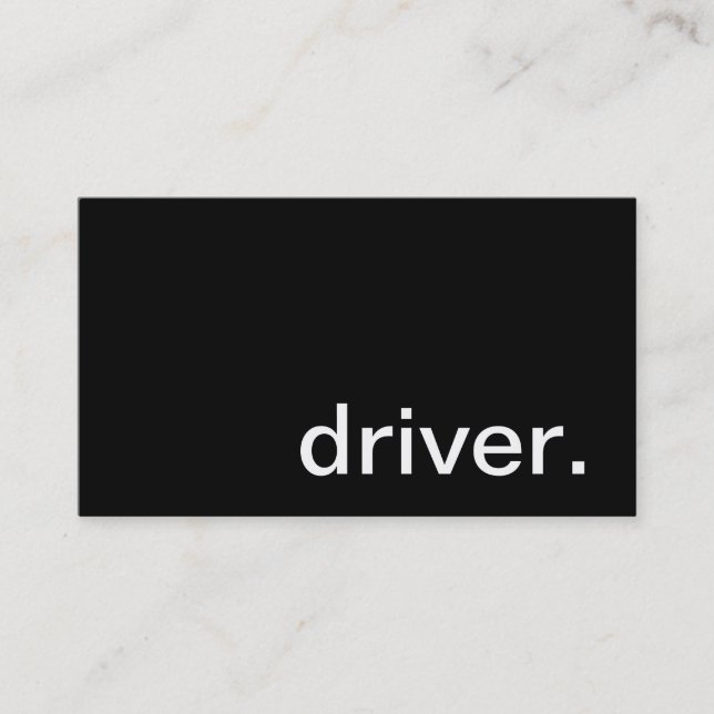 Carte de visite de conducteur (Devant)