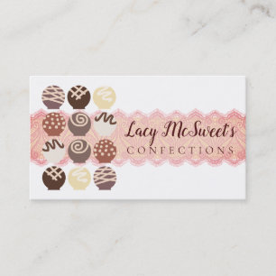 carte de visite de confections de chocolats de