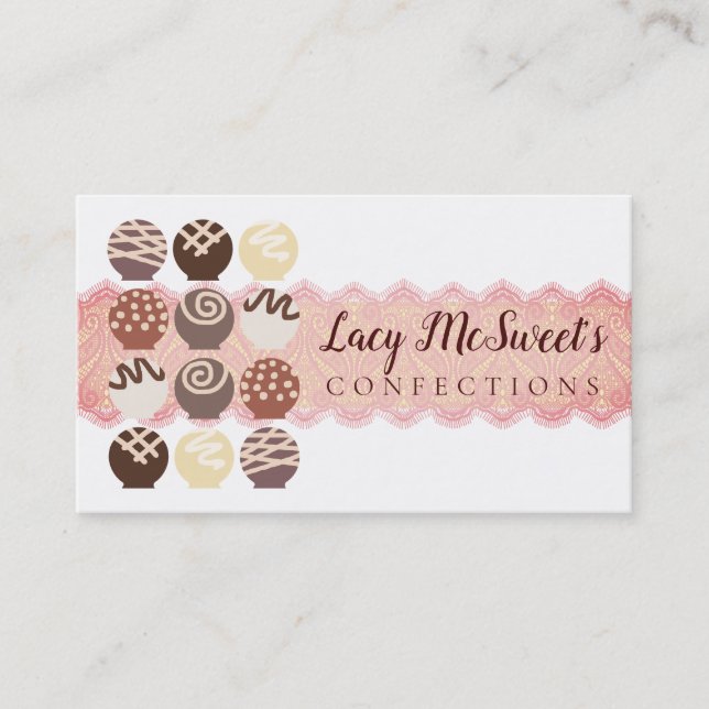 carte de visite de confections de chocolats de (Devant)