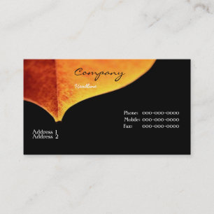 Carte de visite de congé orange