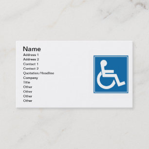 Carte de visite de connexion Handicap
