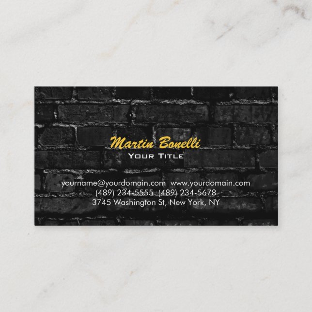 Carte de visite de conseil en grise de script de m (Devant)
