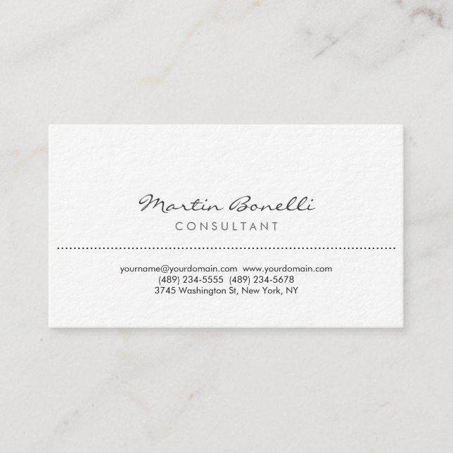 Carte de visite de conseil en papier ultra-épais (Devant)