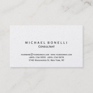 Carte de visite de conseil minimal noir blanc