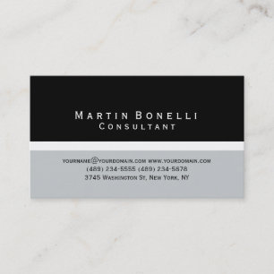 Carte de visite de conseil minimaliste moderne Bla