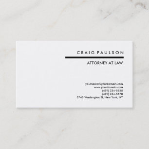 Carte de visite de conseil noir blanc