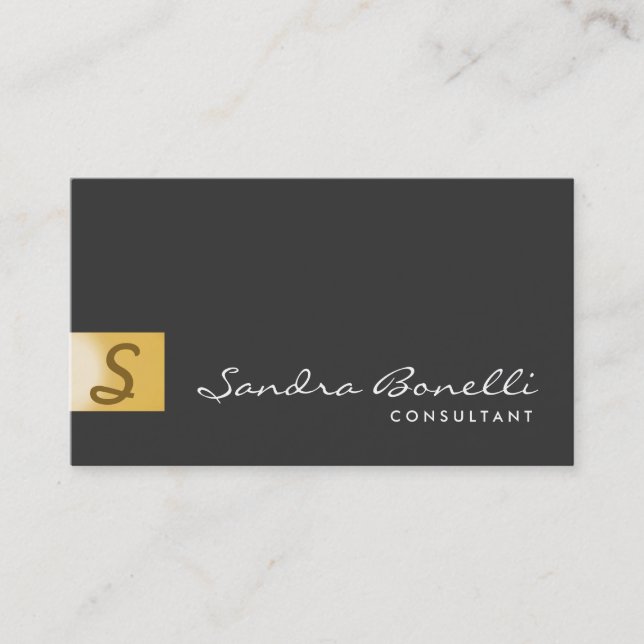 Carte de visite de conseil professionnel Monogramm (Devant)